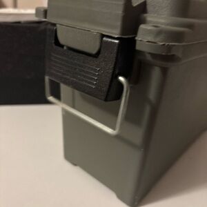 Olive Green Storage Box with Black Latch